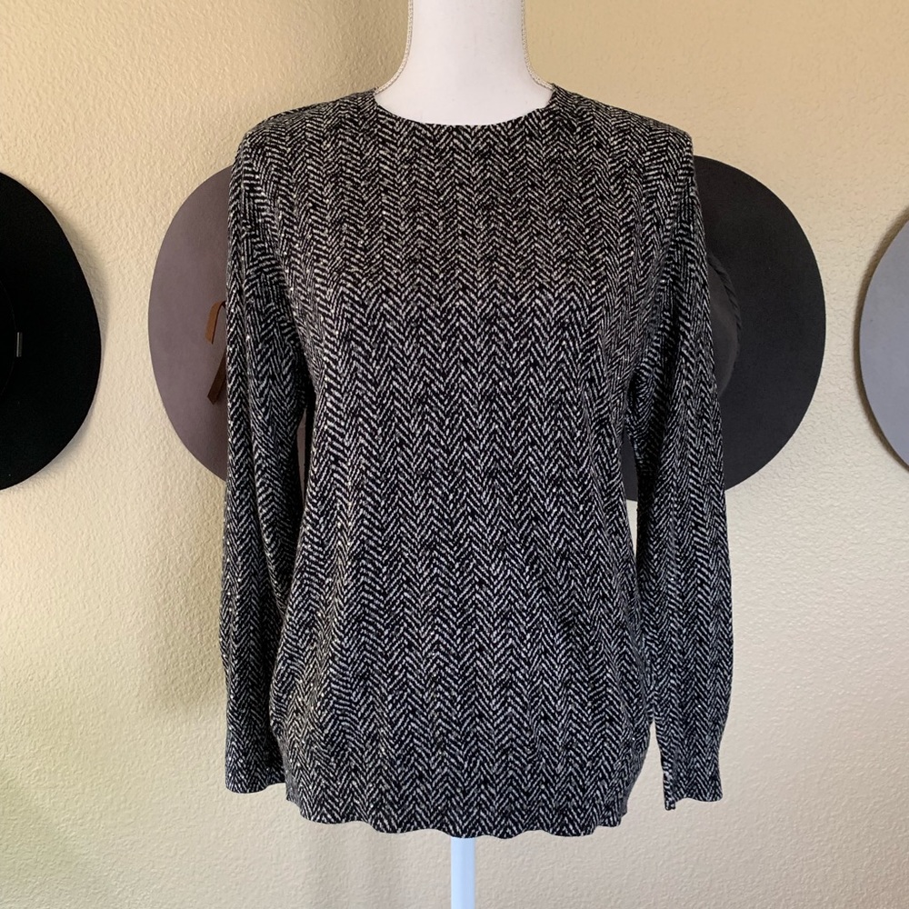 Michael Kors Black and White Crystal Sweater